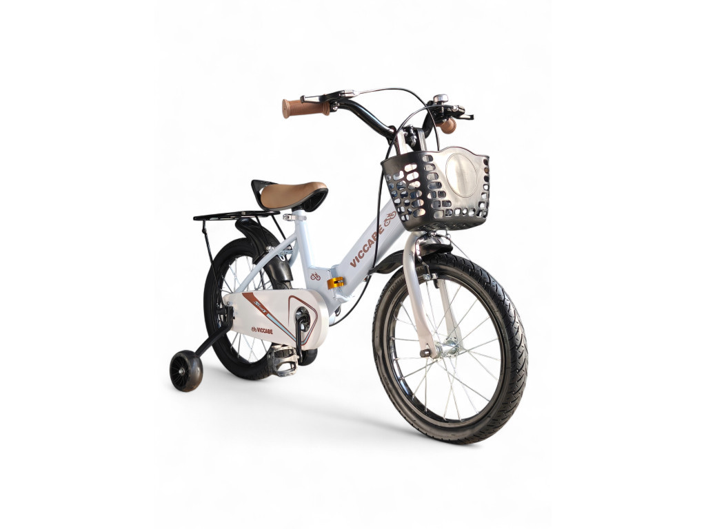 Дитячий двоколісний велосипед Viccabe Sport 6100-88A-14 сталева рама 14" надувні колеса складний з кошиком дзвіночком, фото 1