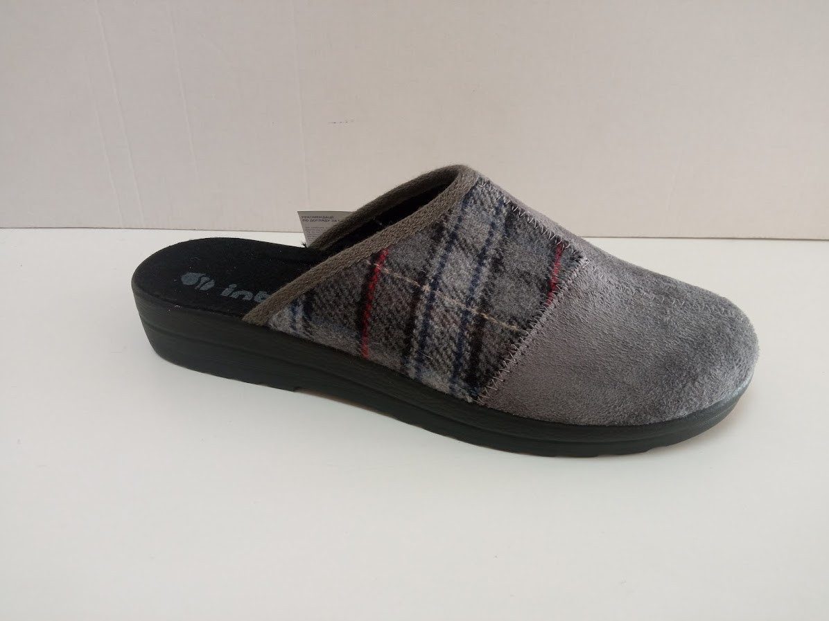 Чоловічі домашні капці Inblu — зручні, теплі та практичні для щоденного комфорту колір Сірий, фото 1