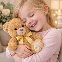 М'яка іграшка ведмедик Plush and Co 30 см — плюшевий коричневий ведмедик з бантиком, арт. PLC25012, фото 3