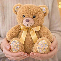 М'яка іграшка ведмедик Plush and Co 30 см — плюшевий коричневий ведмедик з бантиком, арт. PLC25012, фото 4
