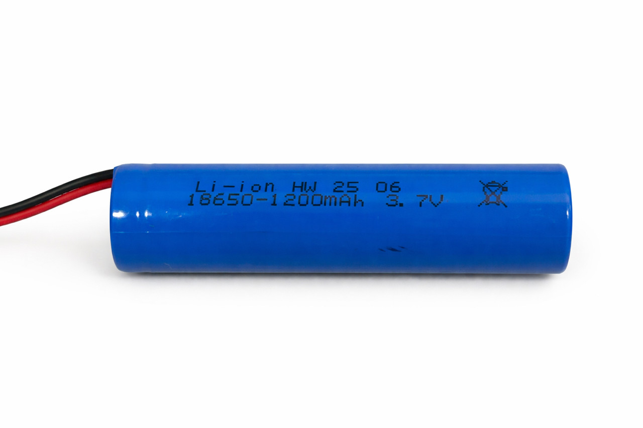 Акумулятори Li-ion 18650 3.7V 1200mAh, з проводом і конектором, набір 6 шт, фото 1