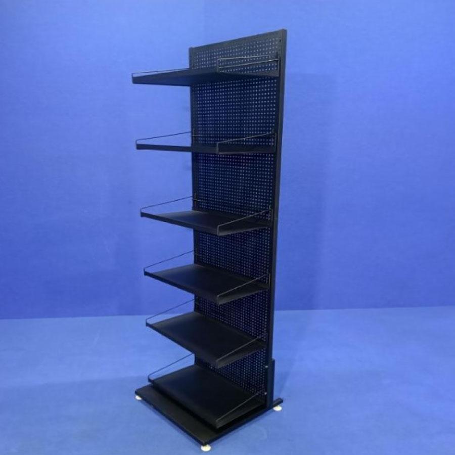 Стелаж перфорований 50х185, на шість полиць, чорний
