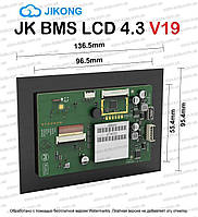 JK BMS LCD 4.3 V19 сенсорний екран JiKong, фото 8