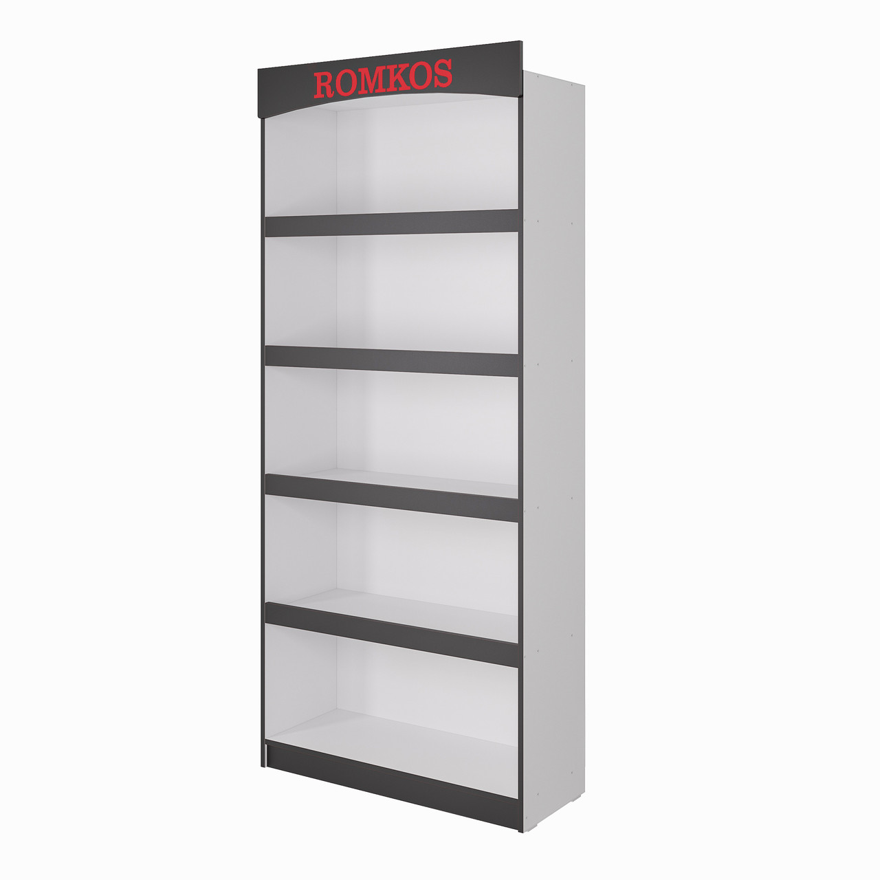 Стелаж торговий для магазин з фризом та бортиками