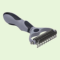 Щітка-стриппінг для вичісування підшерстя ЕнімОл L, безпечний ковтуноріз для довгошерстих котів та собак, фото 3