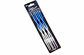 Свічки для торту коктейльні "Омбре" синє ТМ "Твоя Забава" (6шт.)