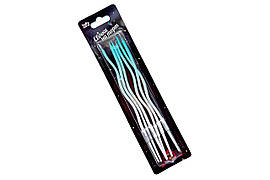 Свічки для торту коктейльні "Омбре" блакитне з позолотою ТМ "Твоя Забава" (6шт.)