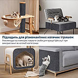 Самоклеючий ковролін для котів «Сірий» 50×50 см | Антидрапка для меблів, стін, підлоги, дверей, фото 10