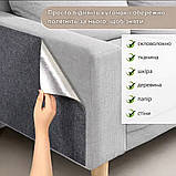 Самоклеючий ковролін для котів «Сірий» 50×50 см | Антидрапка для меблів, стін, підлоги, дверей, фото 8