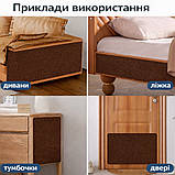 Самоклеючий ковролін для котів «Коричневий» 50×50 см | Антидрапка для меблів, стін, підлоги, дверей, фото 4