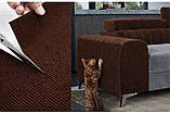 Самоклеючий ковролін для котів «Коричневий» 50×50 см | Антидрапка для меблів, стін, підлоги, дверей, фото 8
