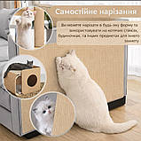 Самоклеючий ковролін для котів «Бежевий» 50×50 см | Антидрапка для меблів, стін, підлоги, дверей, фото 4