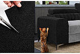 Самоклеючий ковролін для котів «Чорний» 50×50 см | Антидрапка для меблів, стін, підлоги, дверей, фото 7