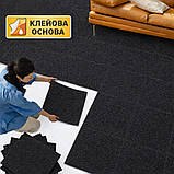 Самоклеючий ковролін для котів «Чорний» 50×50 см | Антидрапка для меблів, стін, підлоги, дверей, фото 8