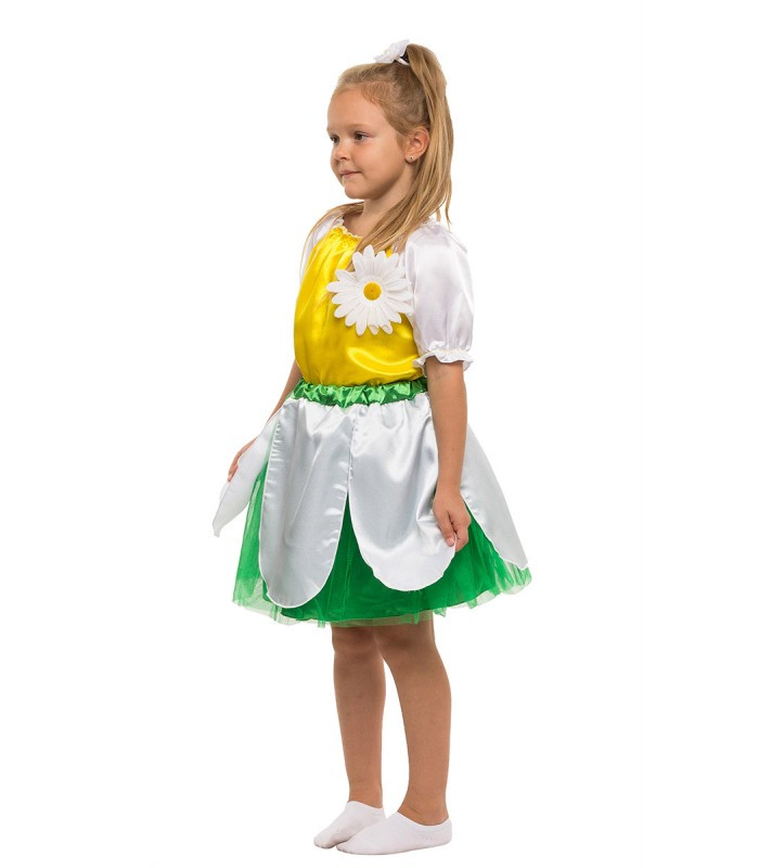 Карнавальний костюм Ромашки дівчинка весняна на свято весни (5-10 років)