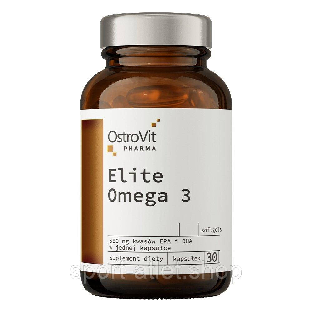 Жирні кислоти OstroVit Pharma Elite Omega 3, 30 капсул, фото 1