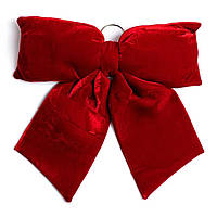 Оксамитовий бант для декору на ялинку 45×50 (см) Бордовий CR-2-2