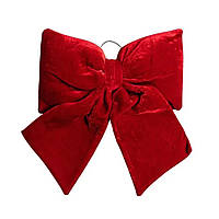 Оксамитовий бант для декору на ялинку 35×45 (см) Бордовий CR-2-3
