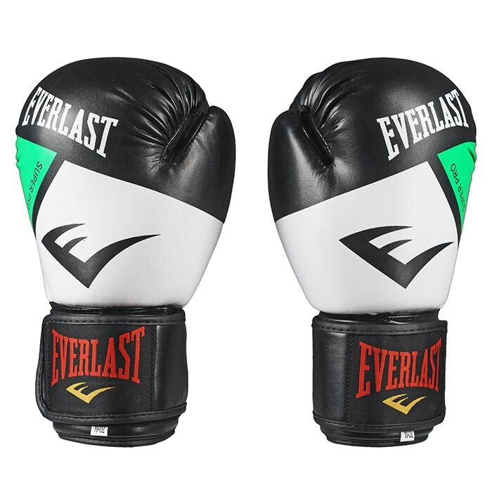 Боксерські рукавички Everlast 10 oz Чорні EV-10BK на липучці тренувальні  (Синтетична шкіра), фото 1