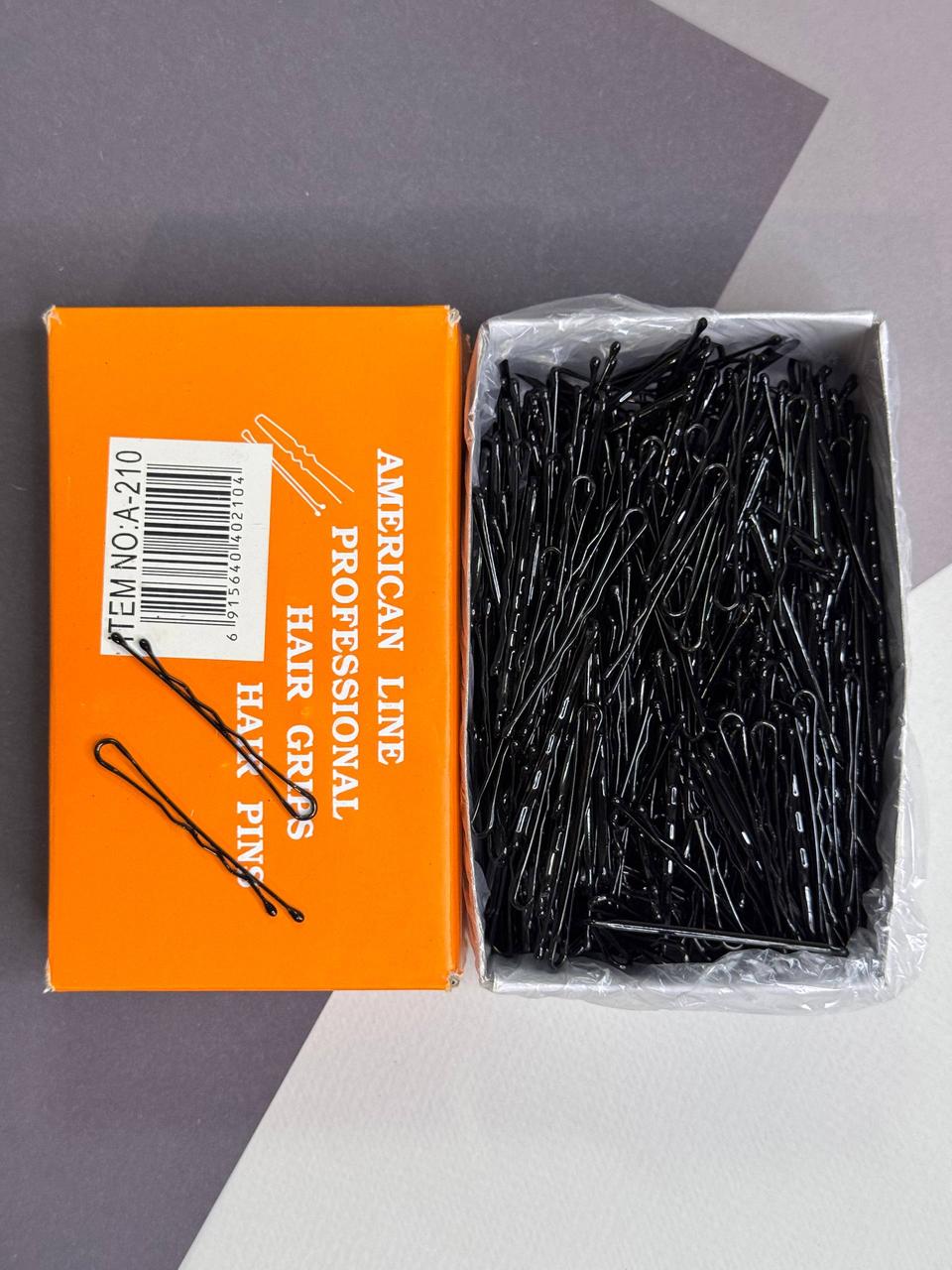 Шпильки, невидимки для волосся 500 шт розмір 5 см, чорні