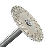 Диск алмазний відрізний 40мм для плитки каменю граніту хвостовик 6мм, фото 3