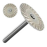 Диск алмазний відрізний 40мм для плитки каменю граніту хвостовик 6мм, фото 4