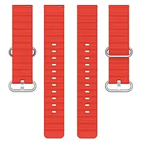 Ремінець для смарт-годинника BeCover Wave Style (20mm) для Samsung Galaxy Watch 7/7 FE/6/6 Classic/5/5 Pro/4/4 Classic/Watch 3 Red