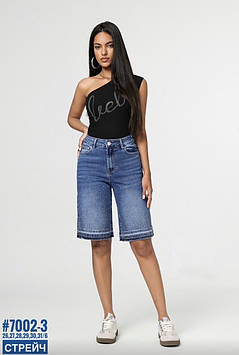 Жіночі джинсові шорти зі стразами "JELEEY" Art: 7002 Сині