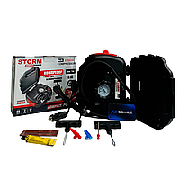 Автокомпрессор STORM 12В 12л/мин 7 атм 80Вт манометр