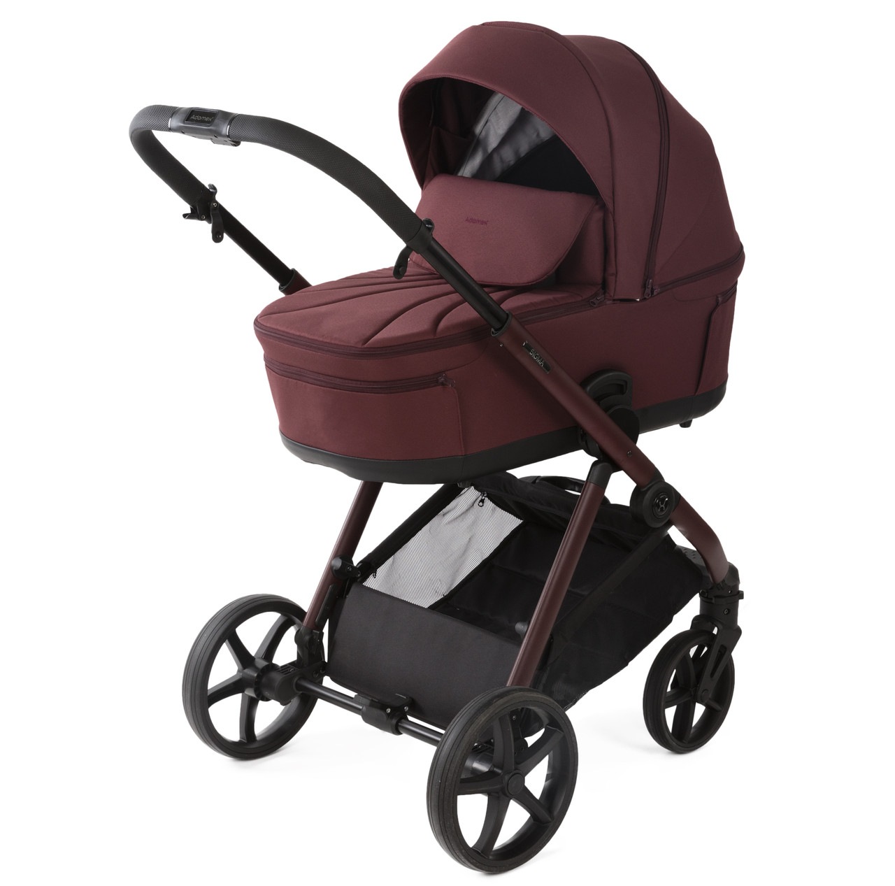 Коляска 2 в 1 Adamex Sigma Natura 18 ruby
