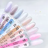 Гель для нарощування Edlen Builder Gel Princess №21 з шиммером (теплий бежевий), 15 мл, фото 3