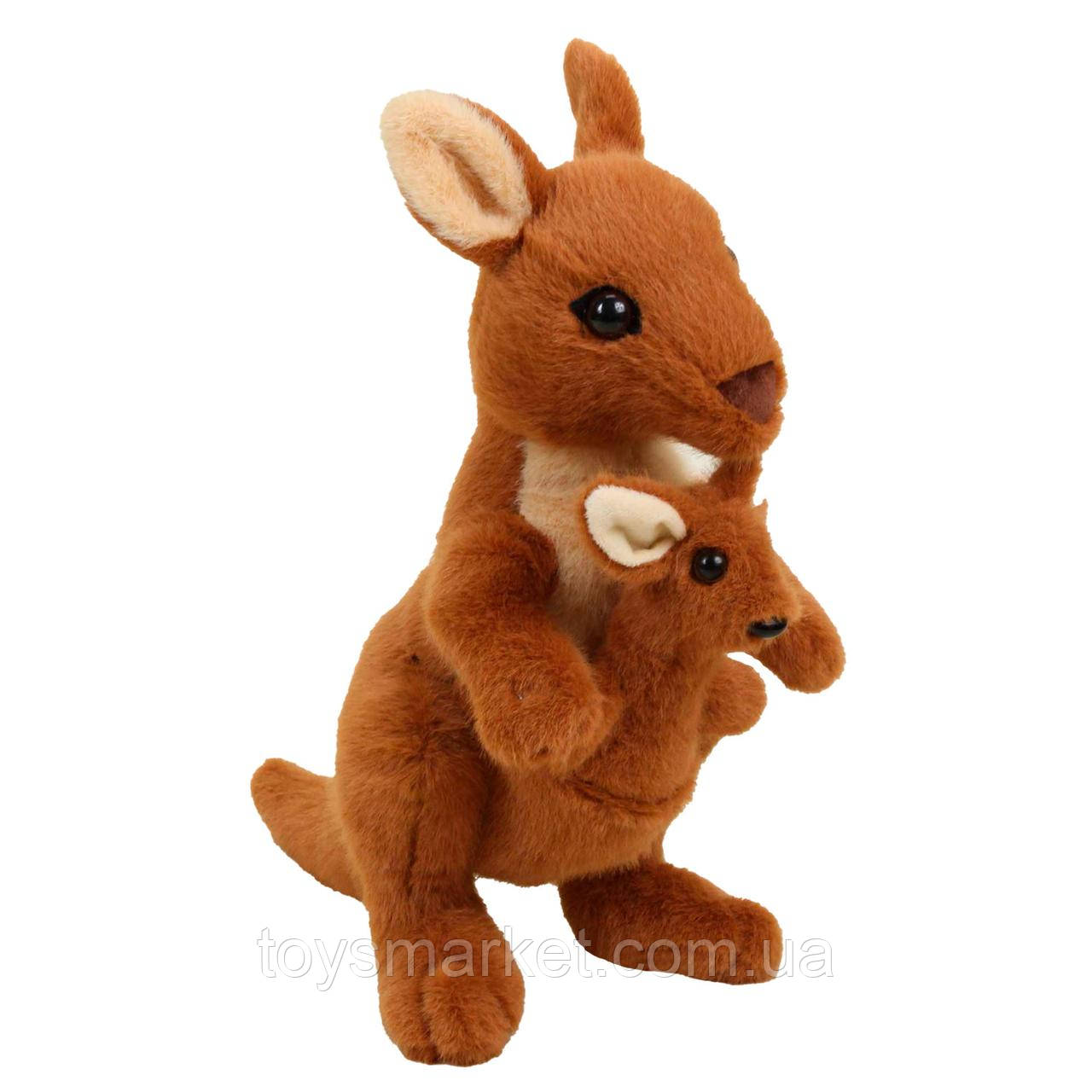 М’яка іграшка Кенгуру Елі, Кенгуру з дитинчам, 32 см