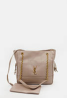 Saint Laurent Jamie Shopping in Lambskin Taupe