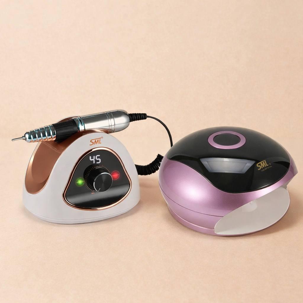 Набір для манікюру: Лампа для сушки нігтів UV+LED SML S 2 на 48 Вт та фрезер SML M-15 потужністю 65 Вт .