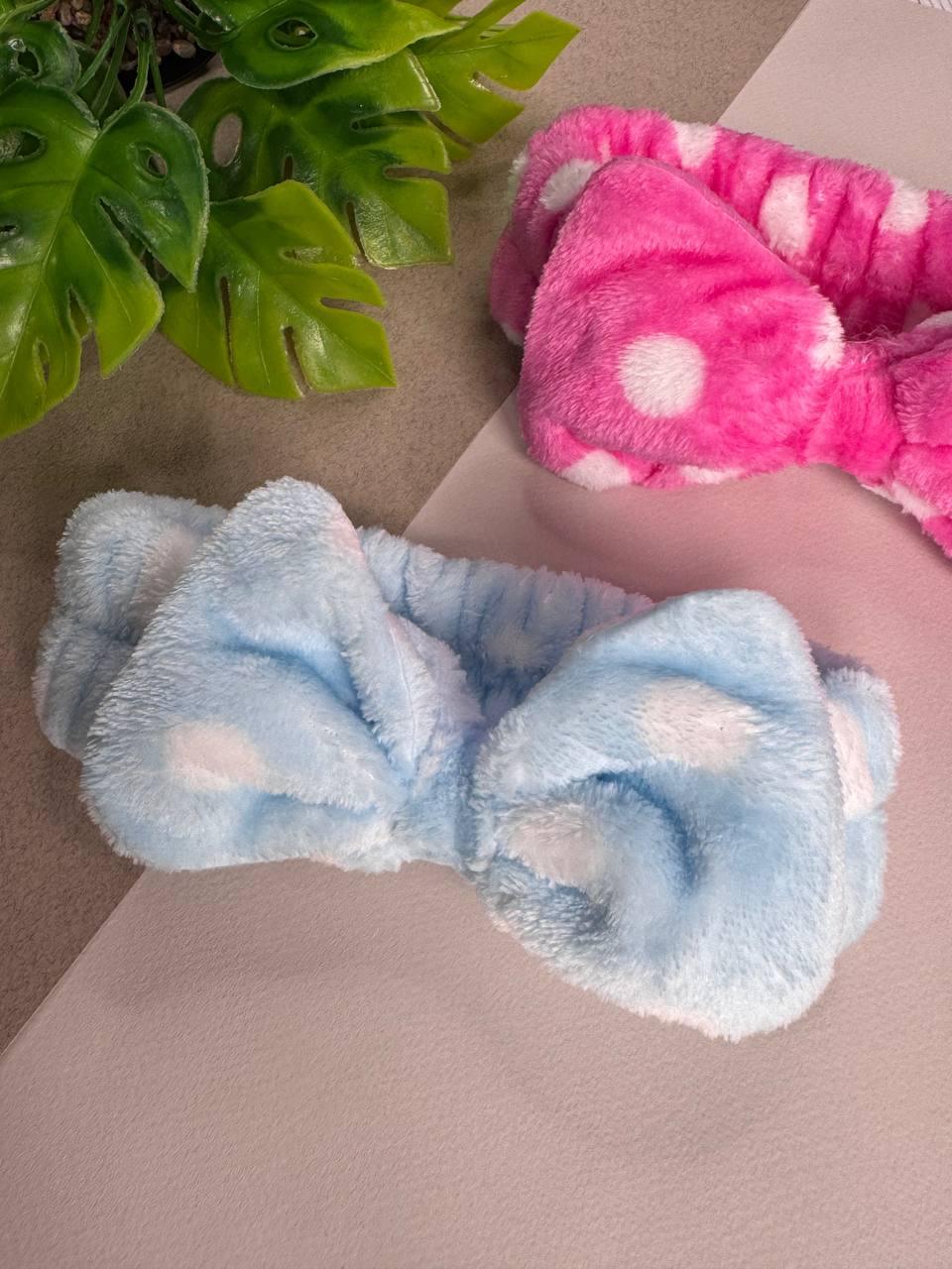 Пов’язка для волосся з бантом, блакитна