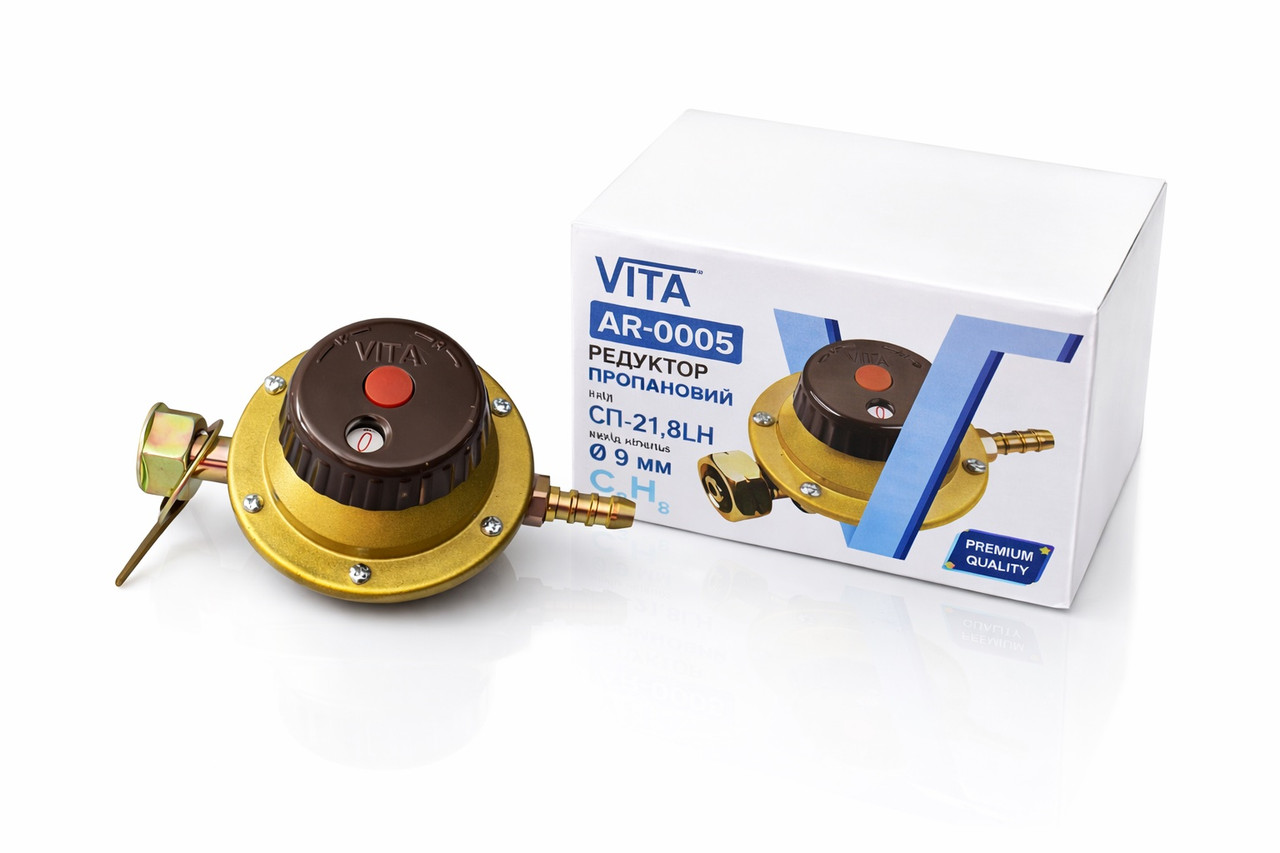 Редуктор пропановий регульований з візуальним контролем тиску 0–0,3 МПа, побутовий, фото 1