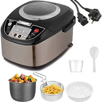 Мультиварка 5 л, 900 Вт, 21 програма, BITEK BT-76783 / Багатофункціональна мультиварка фритюрниця / Електрична рисоварка