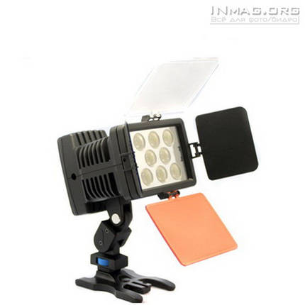 Накамерне світлодіодне світло LED-5080 зі шторками, 5000K-6000 K (3500K/фільтр) + АБ + З/У, фото 1