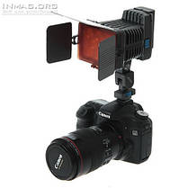 Накамерне світлодіодне світло LED-5080 зі шторками, 5000K-6000 K (3500K/фільтр) + АБ + З/У, фото 4