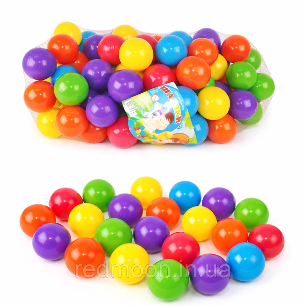 Набір кульок для сухого басейну, 100 шт, 7 см / Пластикові кульки для басейну / Кульки для дитячого манежу, фото 1