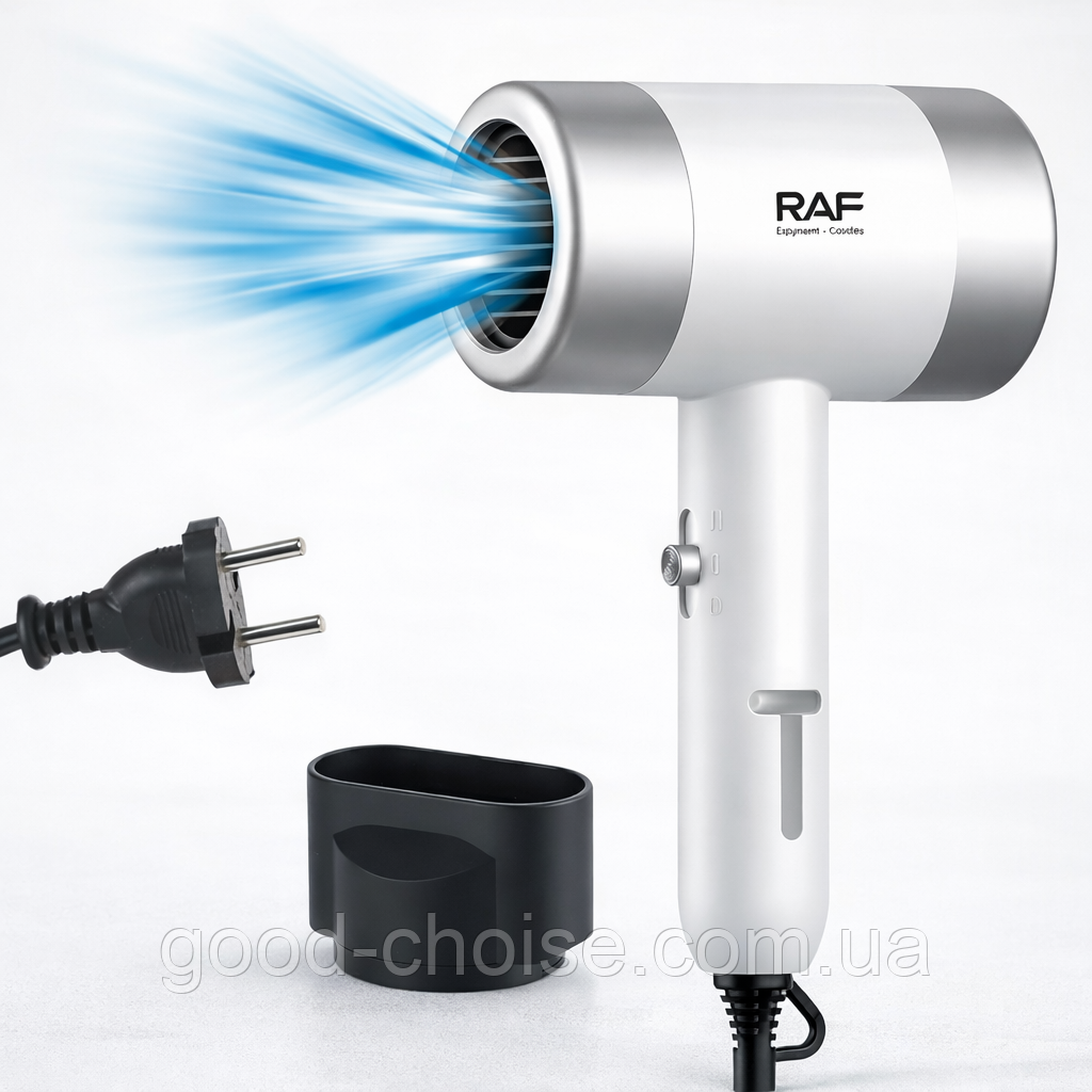 Фен для волосся + насадка, 800 Вт, 2 режими, R-4559 / Фен-сушка для укладання волосся / Дорожній фен, фото 1