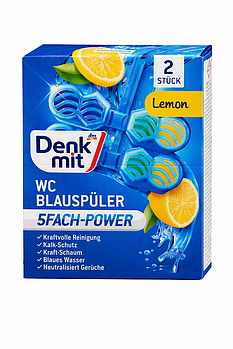 Підвісний очищувач для унітазу Denkmit WC Blauspüler Lemon, 2 шт