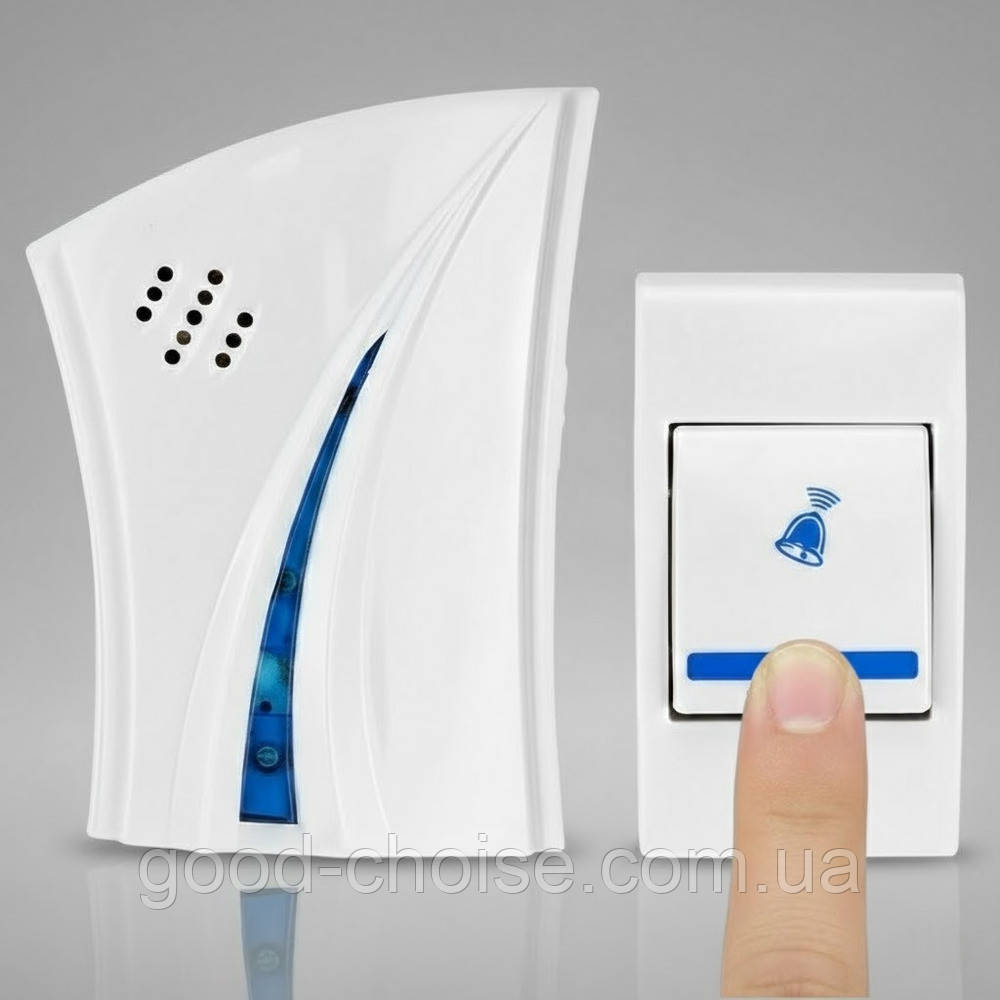 Дверний дзвінок бездротовий, до 100 м, 32 мелодії, 8610 / Дзвінок на батарейках / Дзвінок для вхідних дверей, фото 1