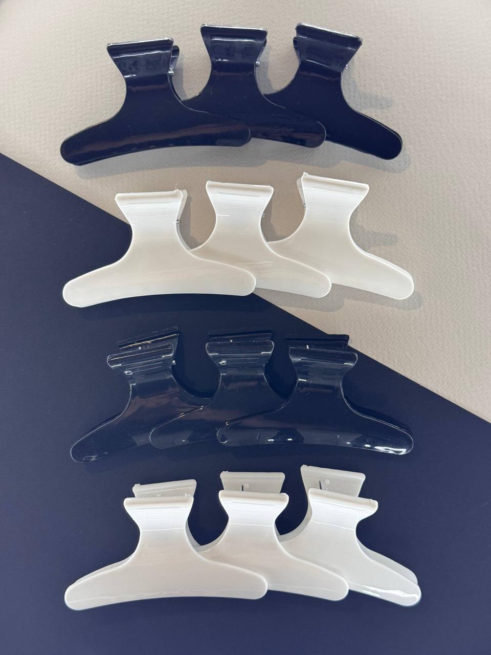 Затискачі для волосся краб великий, 12 шт