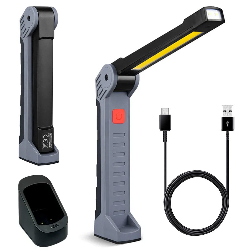 Акумуляторний ліхтар з магнітом та гачком 36LED, 8W, Bailong ND-894 / Світлодіодний світильник / Складна лампа, фото 1