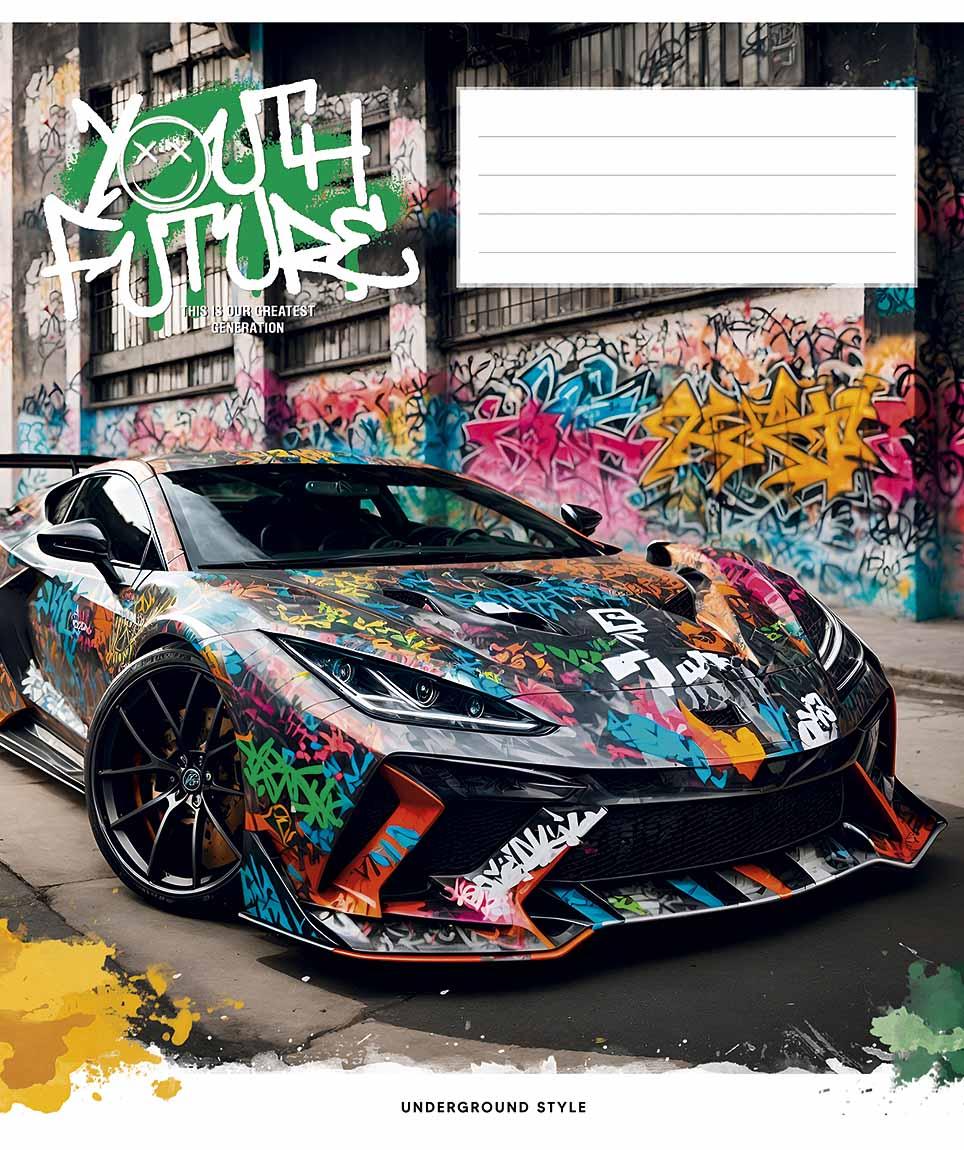 Зошит 48арк. лін. Star "Night racers"  ВД-лак №048-3552L(10)(100), фото 1