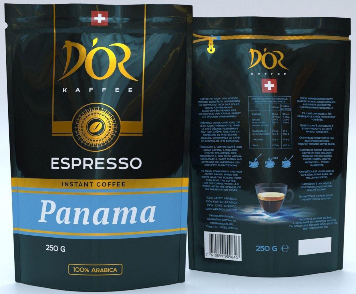 Кава розчинна DOR PANAMA 250 г 100% Arabica  (Dor Espresso Panama 250g)