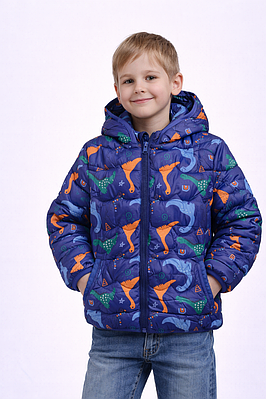 Дитяча якісна куртка для хлопчика синя (80-120 см)