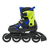 Ролики дитячі Rollerblade Microblade Black Blue 33-36.5, фото 4