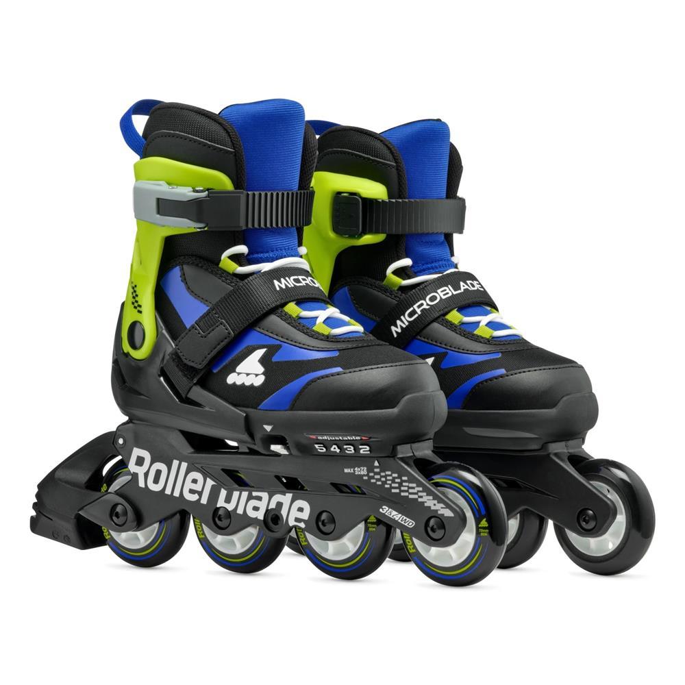 Ролики дитячі Rollerblade Microblade Black Blue 33-36.5, фото 1